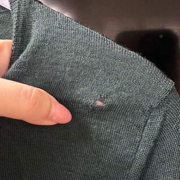 BEATRICE B. ITALY Emerald Wool Cardigan, Size S - Picture 6 of 6